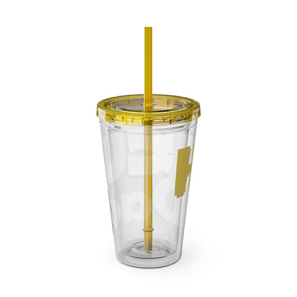 HBCU Dad Sunsplash Tumbler: Colorful Travel Cup, BPA-Free, Perfect for Summer Drinks, Gift for Friends, Eco-Friendly, Party Favor