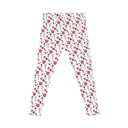 Soror Diva Dot Leggings W, Women's Leggings, Casual Pants, Pink and Green Leggings, Bold Patterned Tights