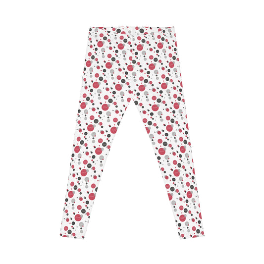 Soror Diva Dot Leggings W, Women's Leggings, Casual Pants, Pink and Green Leggings, Bold Patterned Tights