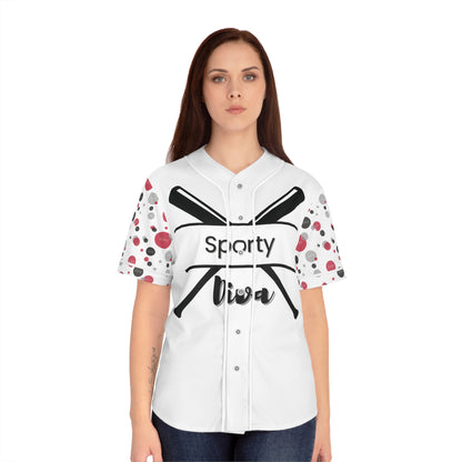 Soror Sporty Diva Baseball Jersey White - Pretty & Fun, Perfect for Team Events, Gift for Sports Lovers, Summer Outings, Casual Wear