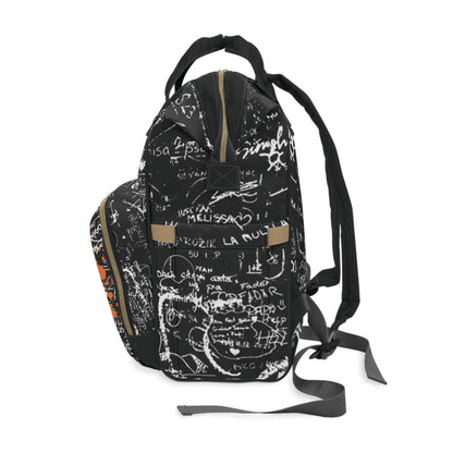 Alumni Multifunctional Diaper Backpack for Alumni Parents, Baby Bag, Travel Backpack, Black and White Daypack, Back to School Essentials