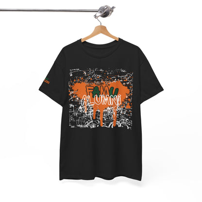 Unisex Heavy Cotton Tee with 'FAMU ALUMNI' Design, Perfect for Alumni Gatherings, School Spirit, Casual Wear, Gift for Grads, Vintage [...]