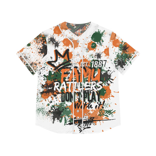 FAM Graffiti Womens Baseball Jersey, Street Art Shirt, Urban Style Top, Spray Paint Tee, Hip Hop Clothing