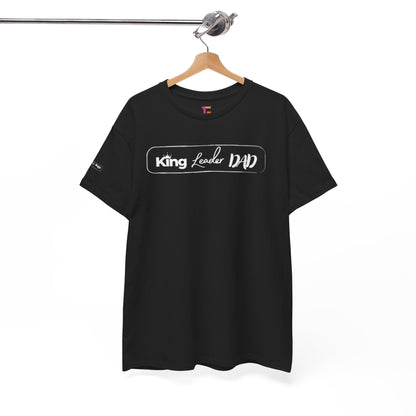 King Leader Dad Unisex Heavy Cotton Tee | Father's Day Gift, Dad T-Shirt, Casual Wear, Dad Humor Shirt, Family Gathering Apparel