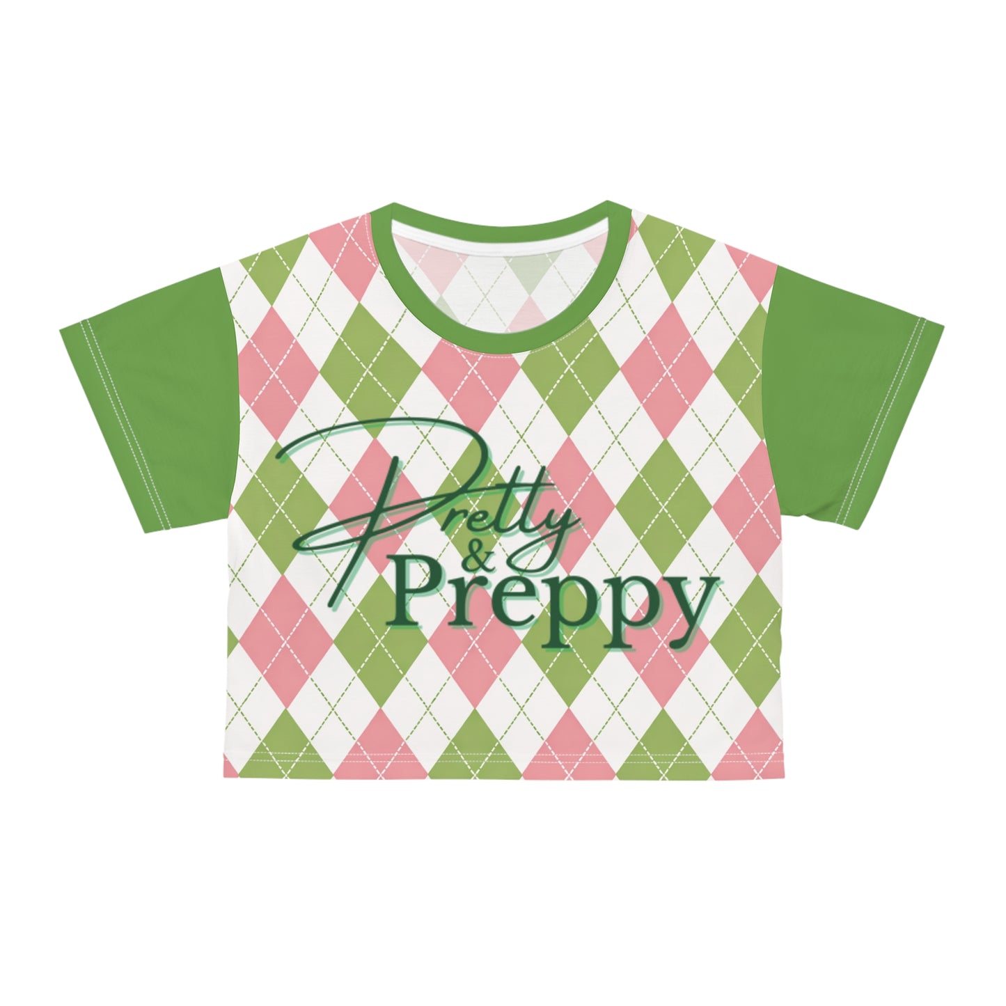 Divine Ladies Argyle Crop Tee — Pretty Preppy | FirstGen Designs