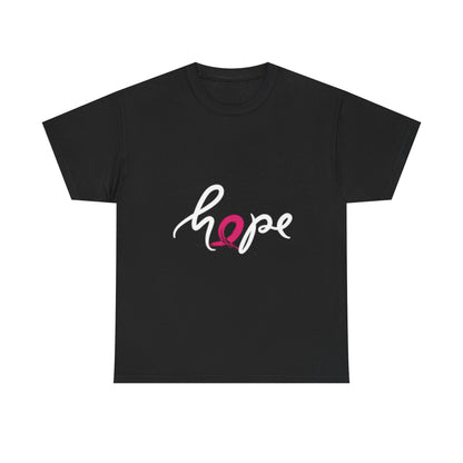 Hope Unisex Heavy Cotton Tee - Motivational T-Shirt for Awareness, Gift for Her, Inspirational Apparel, Everyday Wear, Fundraising