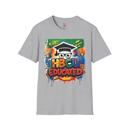 HBCU Graphic Tee Shirt, Historically Black Colleges Universities Unisex Softstyle T-Shirt, Proud Alumni Top, College Student Gift, Black