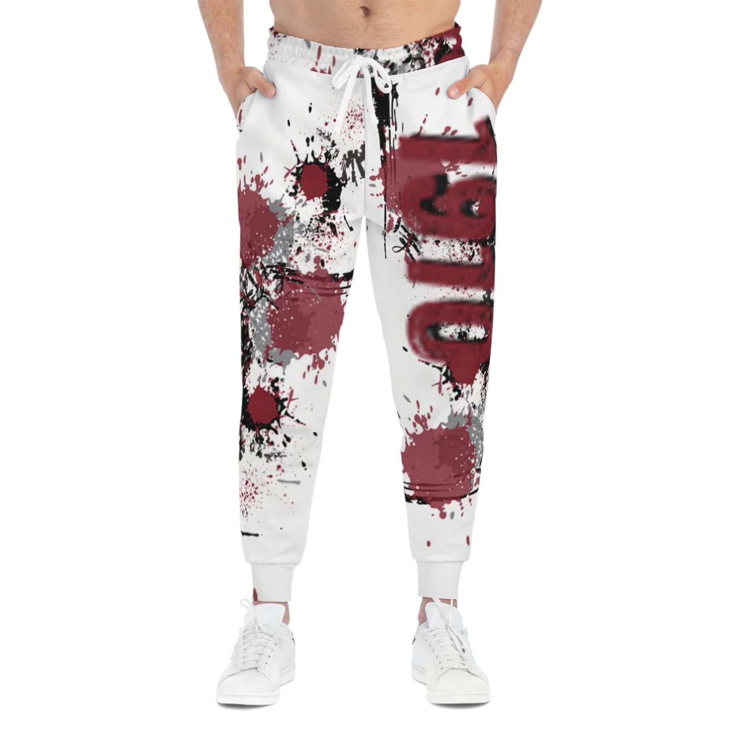 NCCU Joggers White w Artistic Splatter Design, Trendy Fitness Pants for Active Lifestyle, Unique Gift for Sports Enthusiasts, Casual [...]