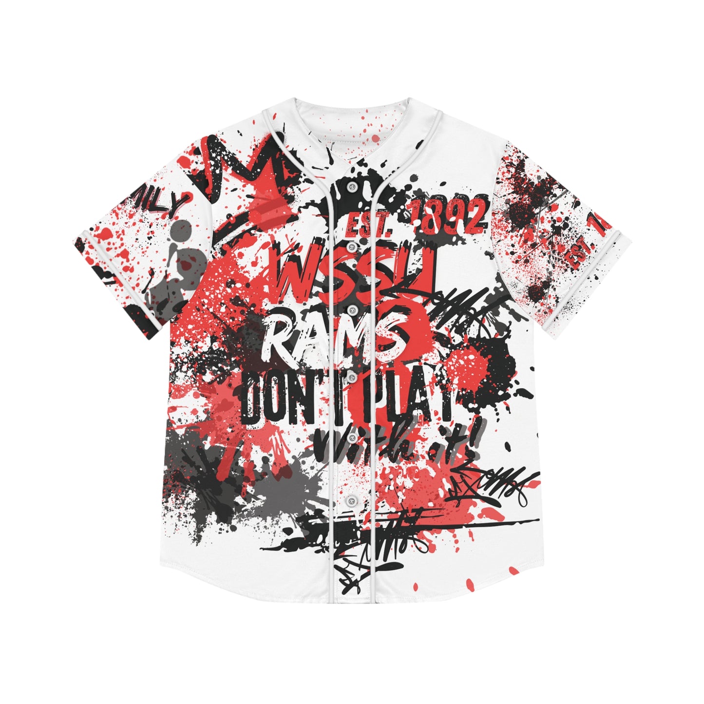 Rep Your HBCU Women’s Baseball Jersey – WSSU Graffiti Street Art Top | FirstGen Designs