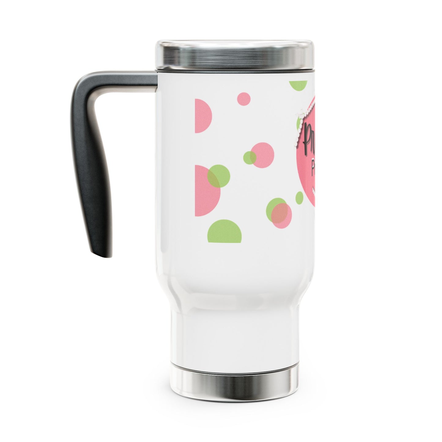 Pretty Preppy Travel Mug - Stainless Steel Coffee Cup, Stylish Insulated Drinkware for Home/Office, Trendy Gift for Her