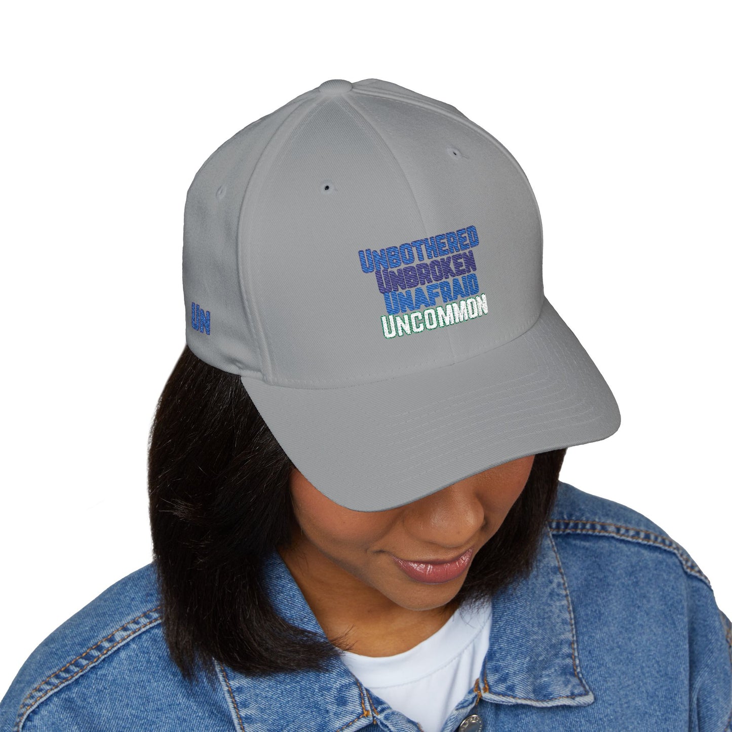 Cap, Unbothered, Unbroken, Unafraid, Uncommon, Embroidered Hat, Baseball Cap, Custom Baseball Hat, Inspirational Cap,