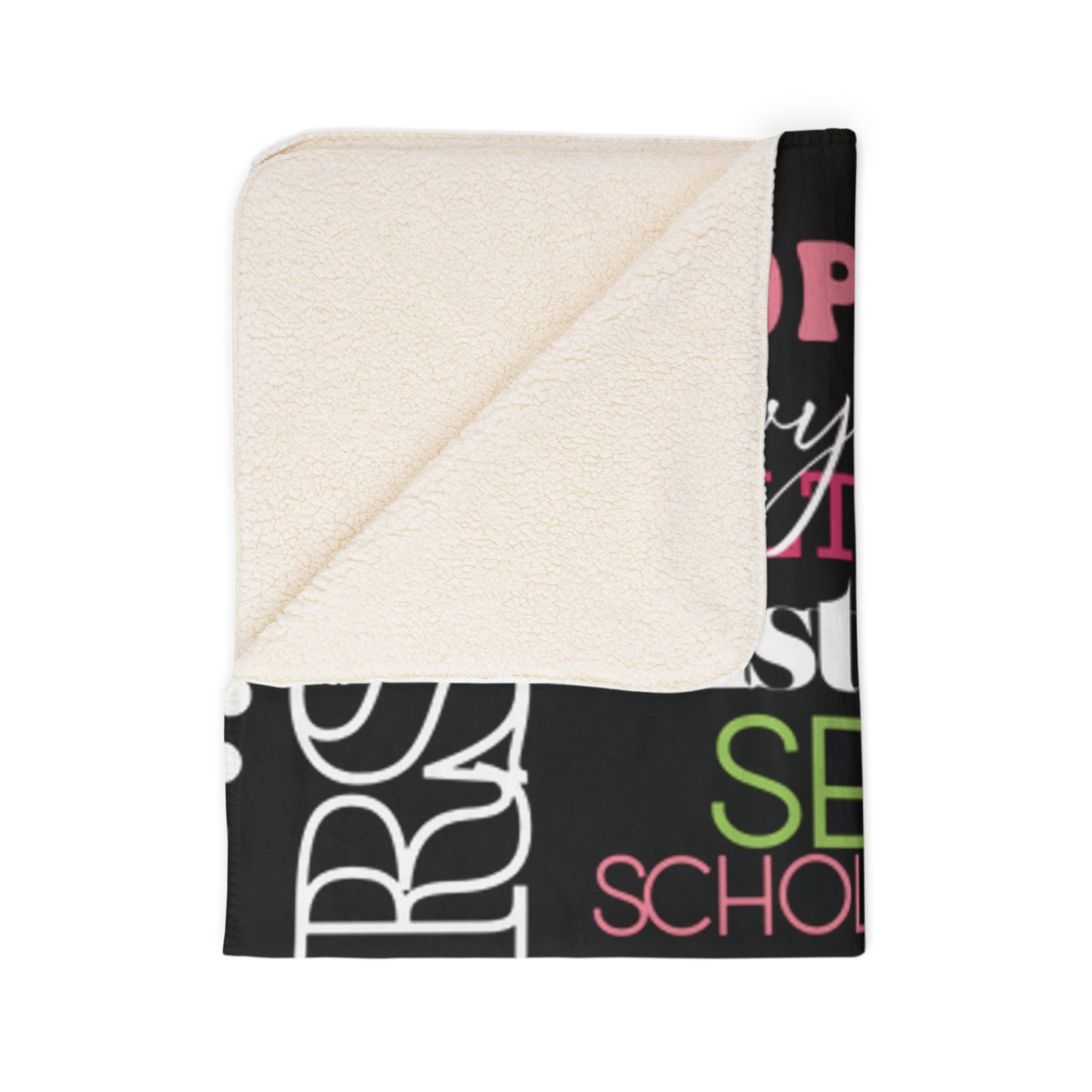 Divine Ladies Sherpa Fleece Blanket Black – Ivy Pearls Sisterhood Design | FirstGen Designs