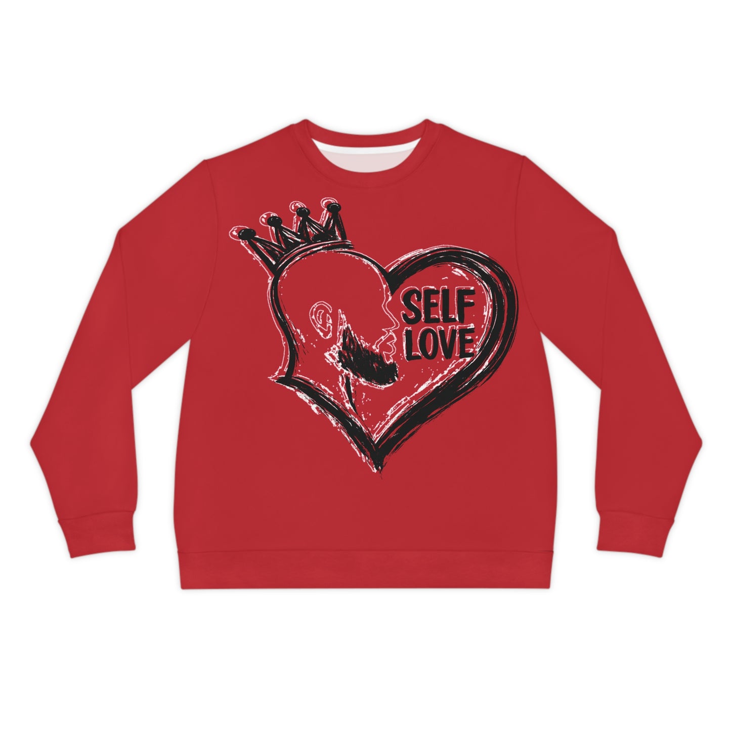 2 Love in Black Sweatshirt - Self Love Heart Graphic Men’s | FirstGen Designs