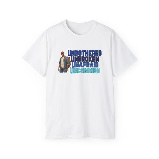 M Unbothered Unbroken Unafraid Uncommon Tee, Inspirational T-Shirt, Motivational Shirt, Gift for Her, Self-Care Apparel, Confidence Clothing