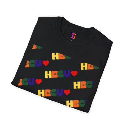 HBCU Love Tee Shirt, Historically Black Colleges Universities Unisex Softstyle T-Shirt, Proud Alumni Top, College Student Gift, Black
