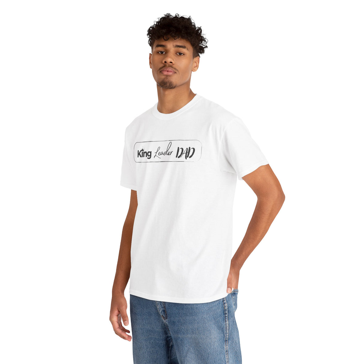 King Leader Dad Unisex Heavy Cotton Tee | Father's Day Gift, Dad T-Shirt, Casual Wear, Dad Humor Shirt, Family Gathering Apparel