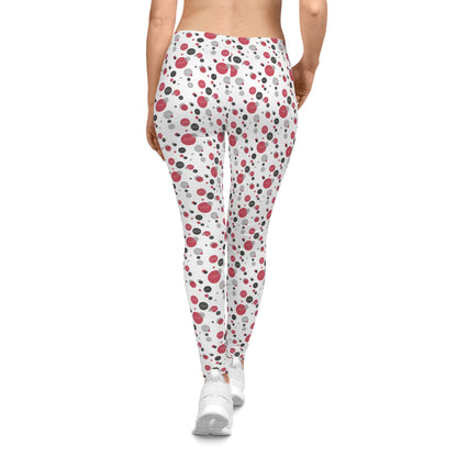 Soror Diva Dot Leggings W, Women's Leggings, Casual Pants, Pink and Green Leggings, Bold Patterned Tights
