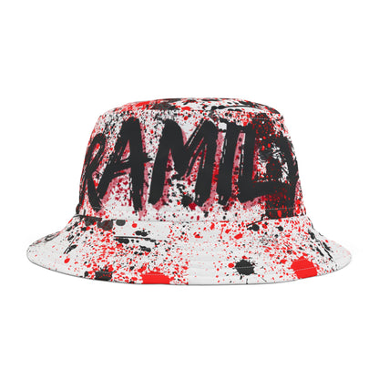 Trendy Bucket Hat, Street Style Accessory, Casual Summer Wear, Graffiti Print Hat, Perfect for Festivals, Throwback Vibe