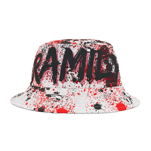 Trendy Bucket Hat, Street Style Accessory, Casual Summer Wear, Graffiti Print Hat, Perfect for Festivals, Throwback Vibe