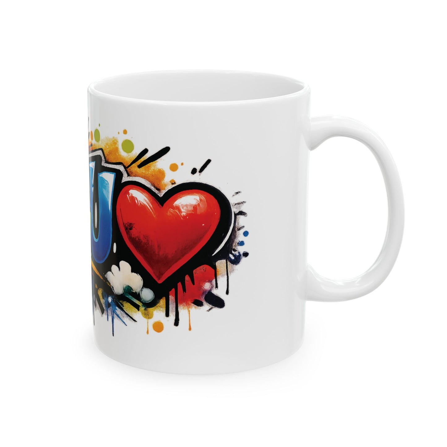 HBCU Love Ceramic Mug, Colorful Graduation Gift, Coffee Cup for Students, Educational Pride Mug, Diverse Community Mug
