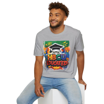 HBCU Graphic Tee Shirt, Historically Black Colleges Universities Unisex Softstyle T-Shirt, Proud Alumni Top, College Student Gift, Black
