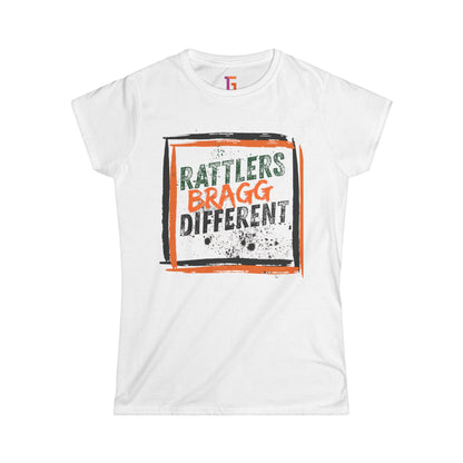 Women's Rattlers Bragg Different Tee, Casual Top, Graphic T-Shirt, Unique Gift, Everyday Wear, Trendy Apparel