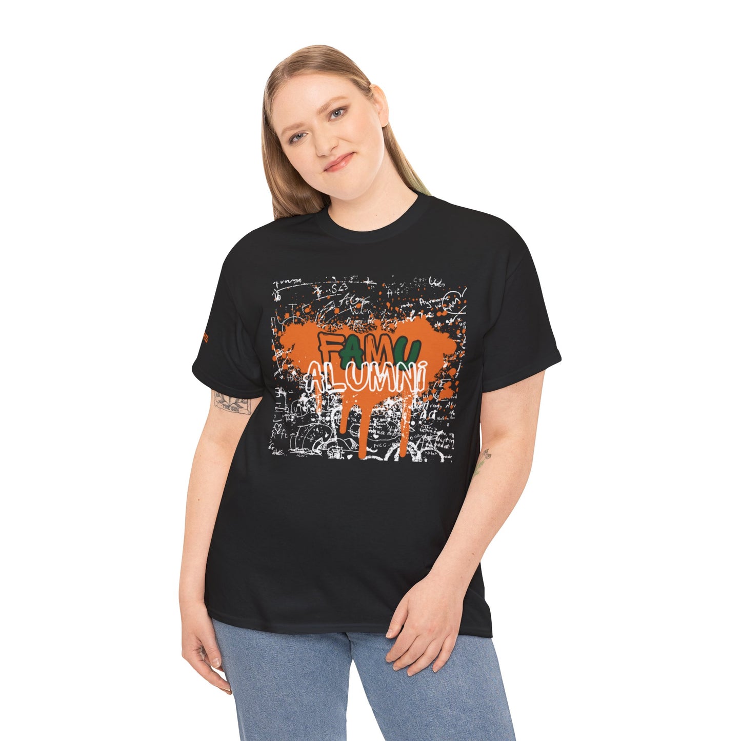 Unisex Heavy Cotton Tee with 'FAMU ALUMNI' Design, Perfect for Alumni Gatherings, School Spirit, Casual Wear, Gift for Grads, Vintage [...]