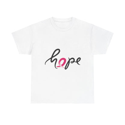 Hope Unisex Heavy Cotton Tee - Motivational T-Shirt for Awareness, Gift for Her, Inspirational Apparel, Everyday Wear, Fundraising