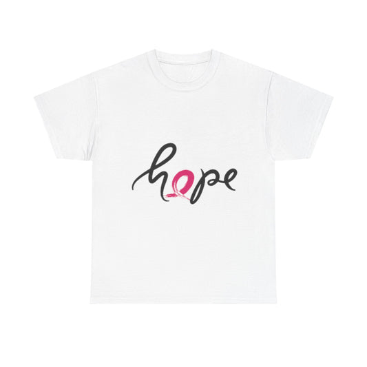 Hope Unisex Heavy Cotton Tee - Motivational T-Shirt for Awareness, Gift for Her, Inspirational Apparel, Everyday Wear, Fundraising