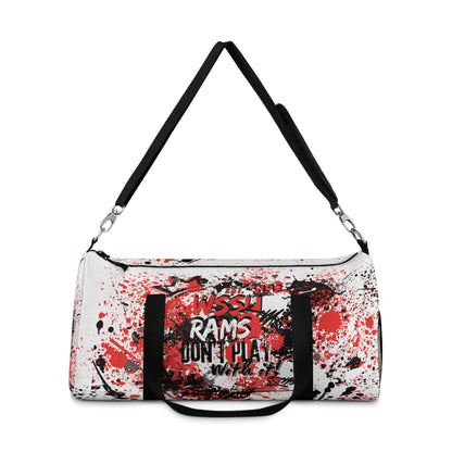 Rep Your HBCU Duffel Bag – WSSU Graffiti Art White Travel Bag | FirstGen Designs