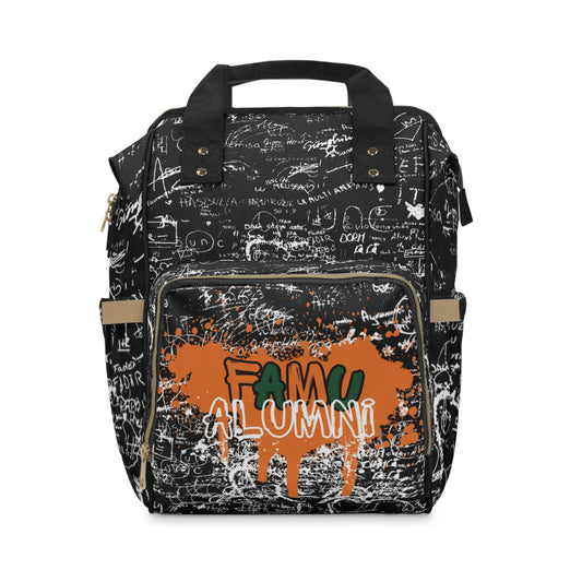 Alumni Multifunctional Diaper Backpack for Alumni Parents, Baby Bag, Travel Backpack, Black and White Daypack, Back to School Essentials