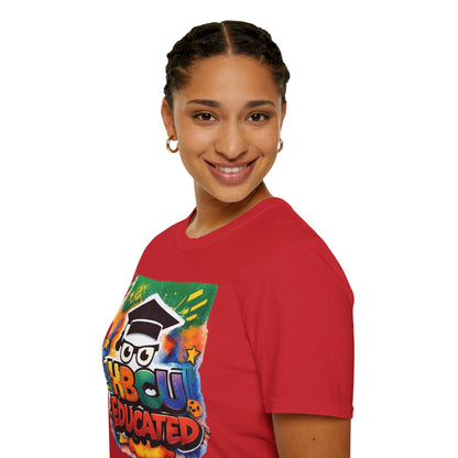 HBCU Graphic Tee Shirt, Historically Black Colleges Universities Unisex Softstyle T-Shirt, Proud Alumni Top, College Student Gift, Black