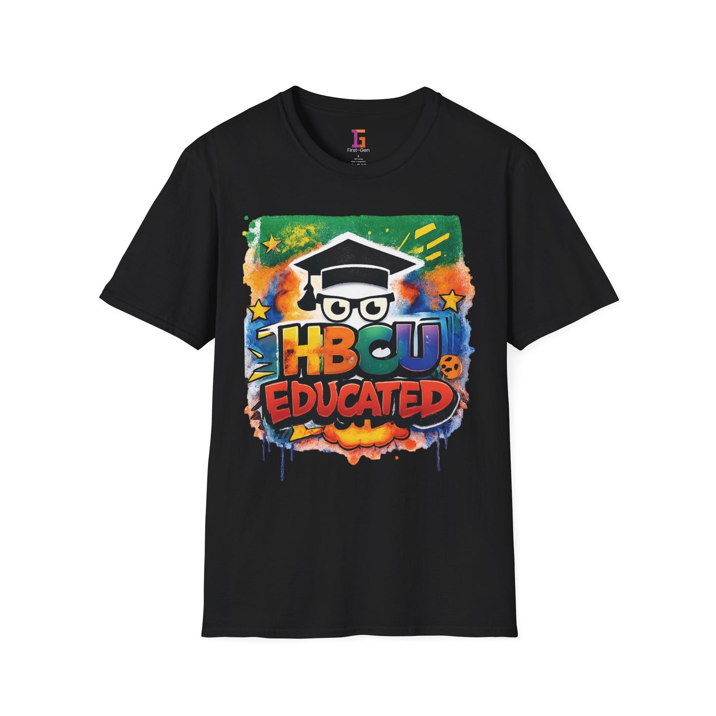 HBCU Graphic Tee Shirt, Historically Black Colleges Universities Unisex Softstyle T-Shirt, Proud Alumni Top, College Student Gift, Black