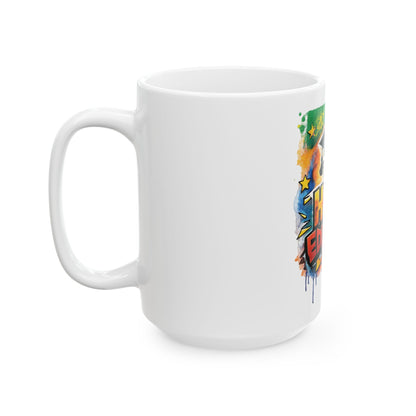 HBCU Educated Ceramic Mug, Colorful Graduation Gift, Coffee Cup for Students, Educational Pride Mug, Diverse Community Mug
