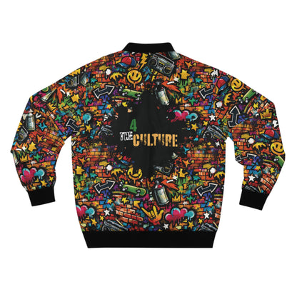 4 The Culture Bomber Jacket – Graffiti Street Art ‘4 The Culture’ Graphic | FirstGen Designs