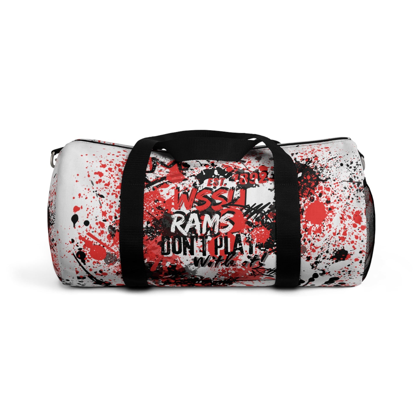 Rep Your HBCU Duffel Bag – WSSU Graffiti Art White Travel Bag | FirstGen Designs