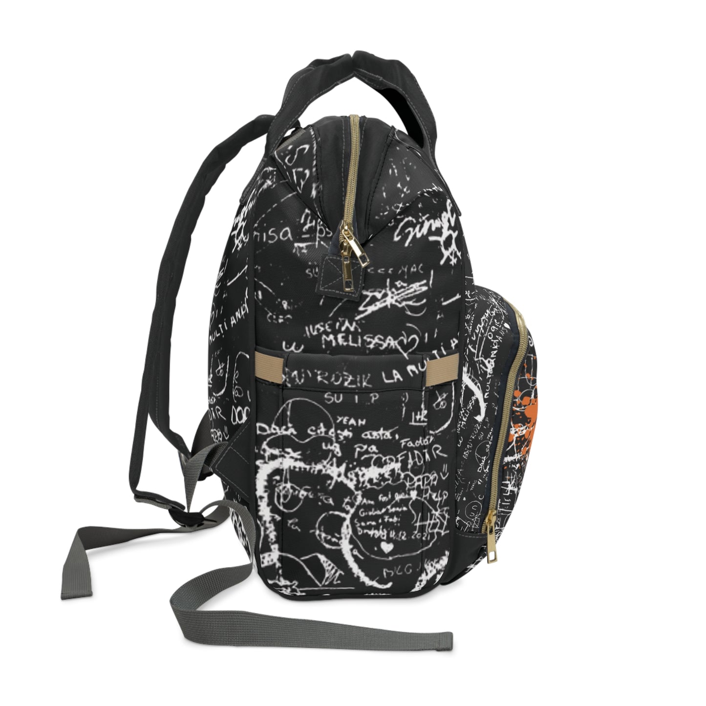 Alumni Multifunctional Diaper Backpack for Alumni Parents, Baby Bag, Travel Backpack, Black and White Daypack, Back to School Essentials