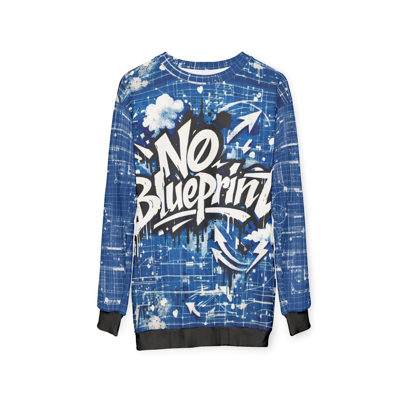 4 The Culture Sweatshirt – No Blueprint Graffiti All-Over Print | FirstGen Designs