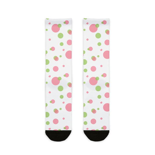 White Festive Patterned Crew Socks, Fun Holiday Gift, Cozy Accessories for Every Occasion, Christmas Socks, Unique Stocking Stuffer