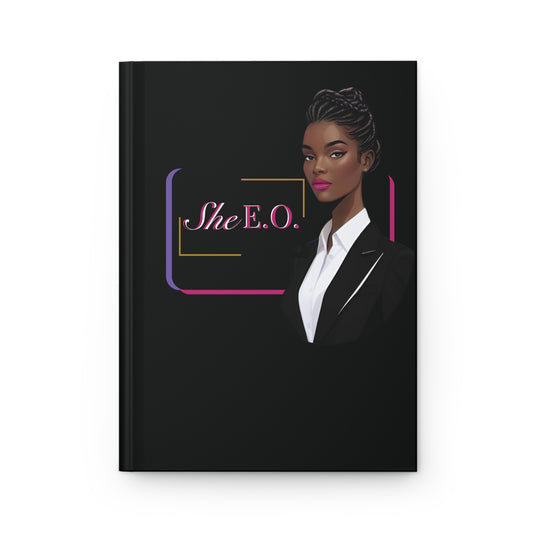 Empowered Woman Journal, Stylish Notebook for Boss Ladies, Motivational Diary for Entrepreneurs, Perfect Gift for Women, She E.O. Design