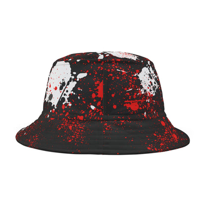 B Trendy Bucket Hat, Street Style Accessory, Casual Summer Wear, Graffiti Print Hat, Perfect for Festivals, Throwback Vibe