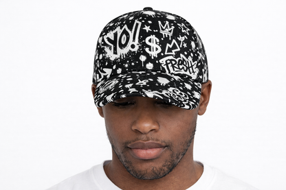 4 The Culture Baseball Cap – 90s Graffiti All-Over Print | FirstGen Designs