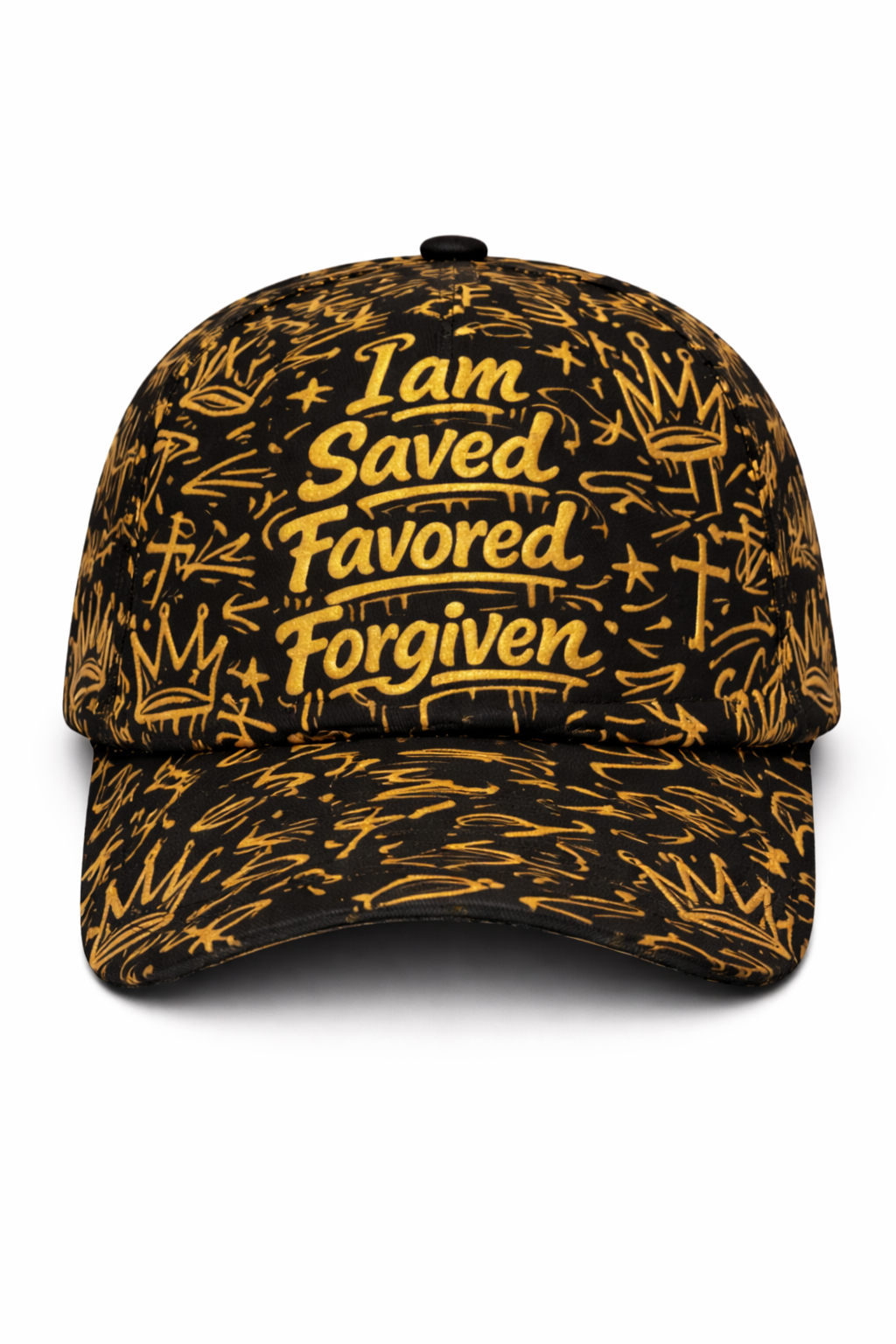 90s Graffiti All-Over Print Baseball Cap: Express Your Faith with Street Art Style
